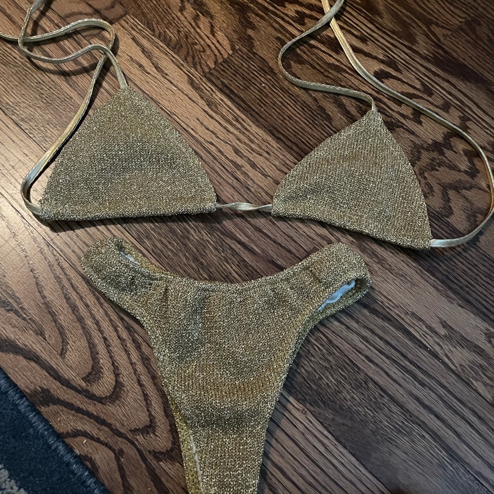 Andi Bagus Gold bikini set XS